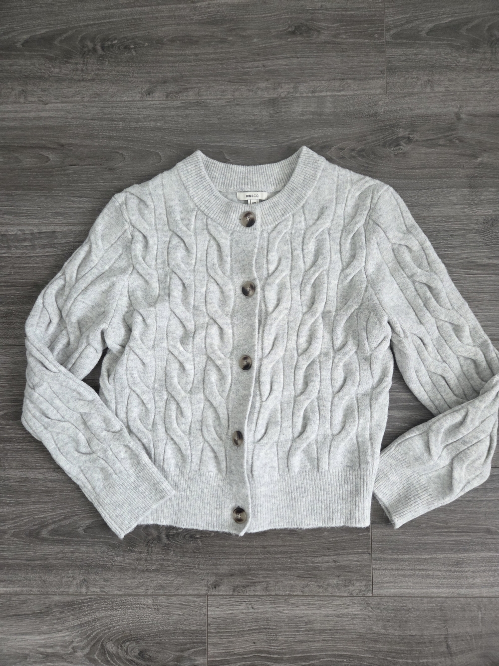 Chunky Cable Knit Button Cardigan